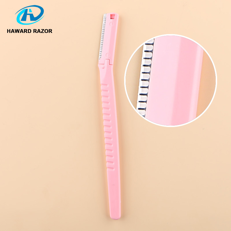 Shaving Razor Blade Plastic Handle Disposable Eyebrow Trimmer