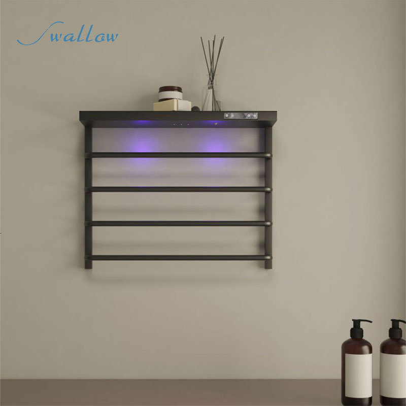 Wall Mounted Towel Warmer Electric Drying with UVC Sterilizer Sanitizer for Hotel Bathroom