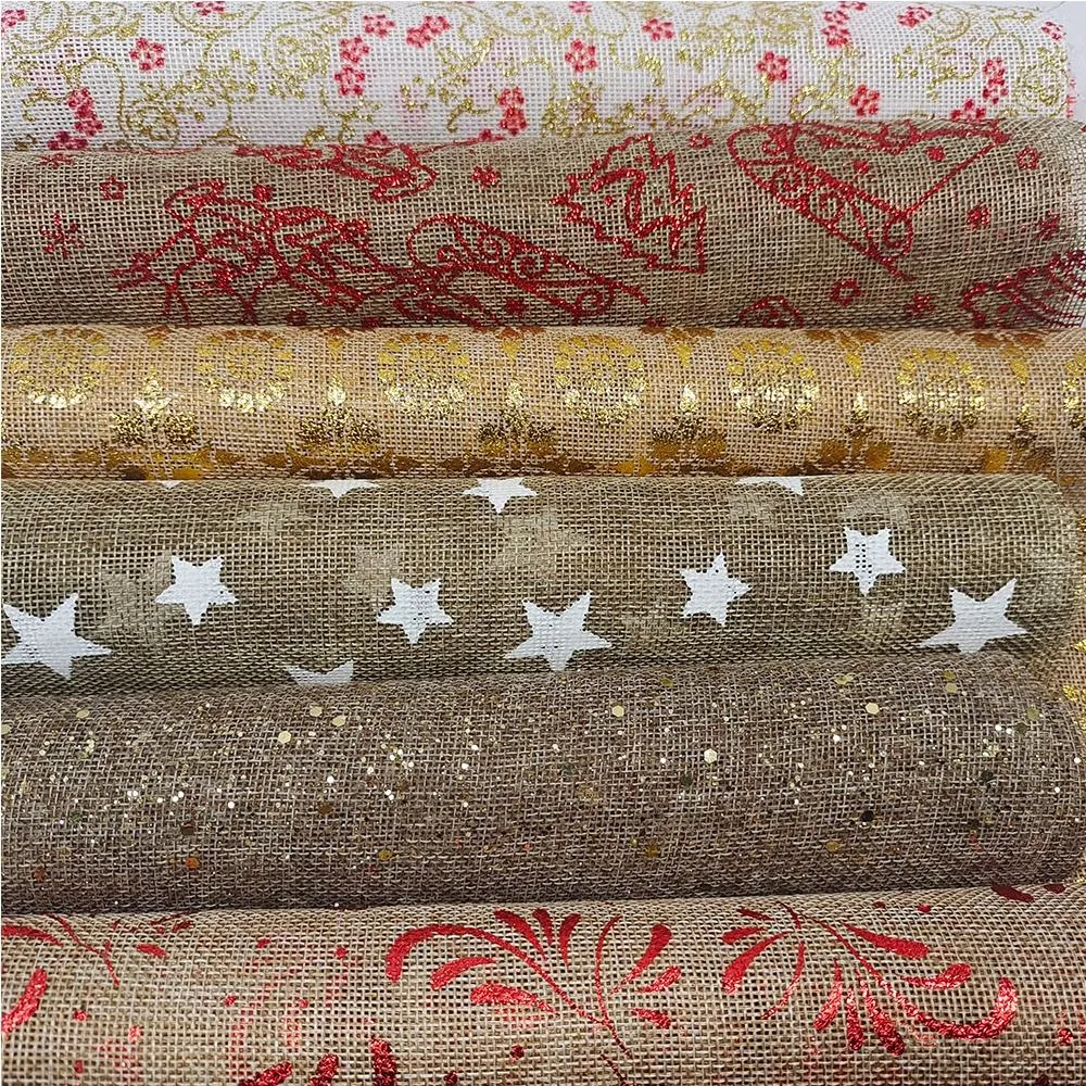 Custom Hot Stamping Linen Tablerunners Wedding Decorative Linen Table Runner for Dining Table