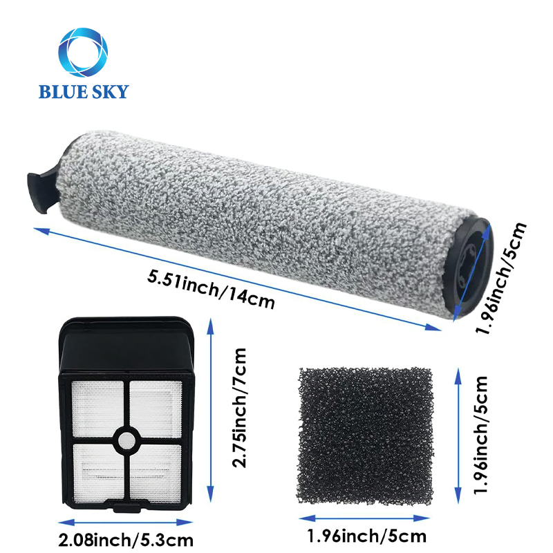 Roller Brush HEPA Filter Accessories Kit 1630733 Fit for Bissell Turboclean Hard Floors 3548 Redkey W12 Wet Dry Cordless Vacuum