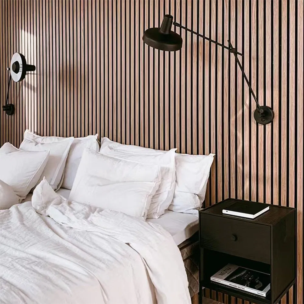 Office Studio Akupanel Wooden Slatted Sound Absorbing Proofing Boards Ceiling Pet Wood Slat Wall Soundproof Acoustic Panels
