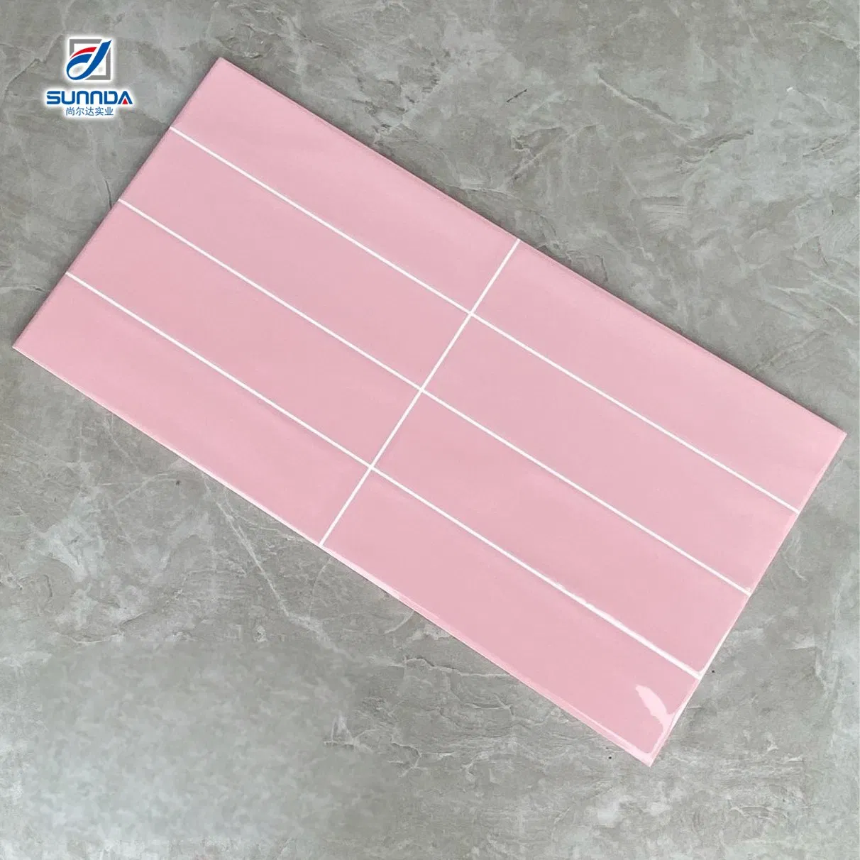 Ceramic Wall Tiles Glossy Matte Satin Surface Pure Colors Kitchen Bathroom 300X600mm