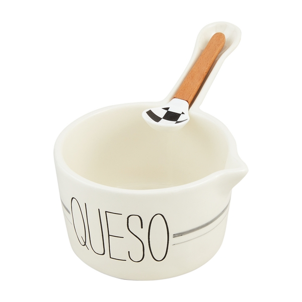 Ceramic Meat Sauce Bowl with Spoon for Dining and Entertaining
