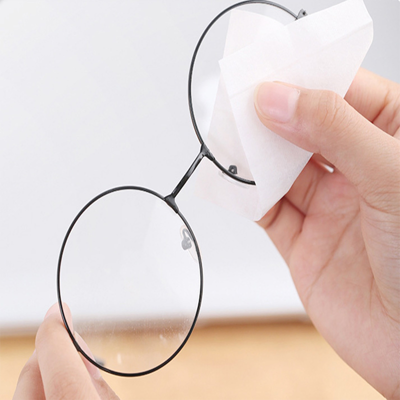 2021 Moist Individual Eye Glasses or Lens Cleaning Disposable Wet Wipes