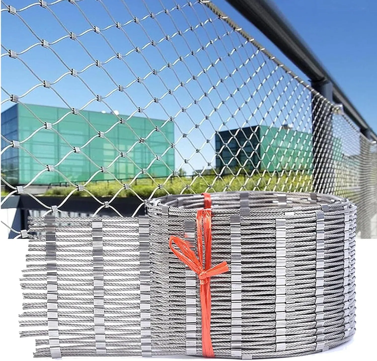 China Supplier Factory Price Stainless Steel Wire Rope Mesh Fencing Netting Mesh