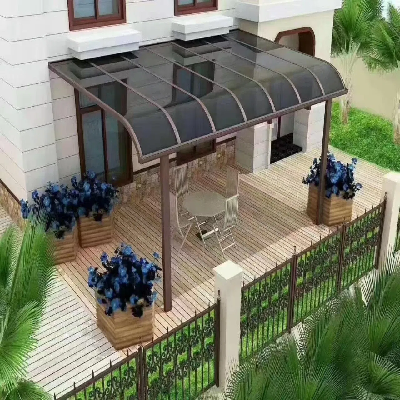 14. Factory Price Aluminum Outdoor Patio Awning Parking Canopy Price Carport Residential Corrosion-Resistant for for Villa Use