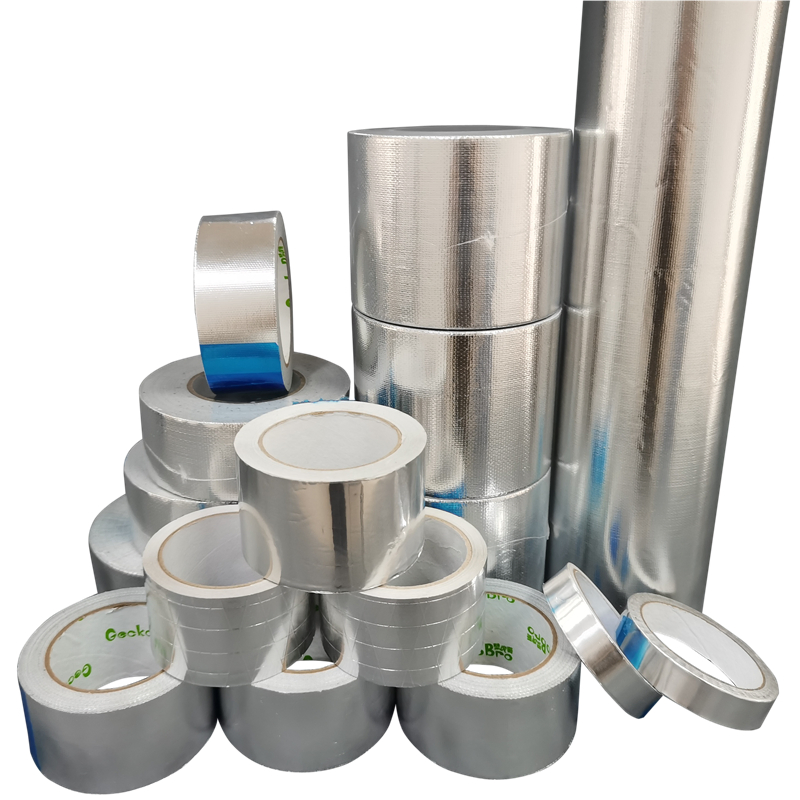 Fire-Resistant Aluminum Foil HVAC Tape with Reinforced Fiberglass Cloth