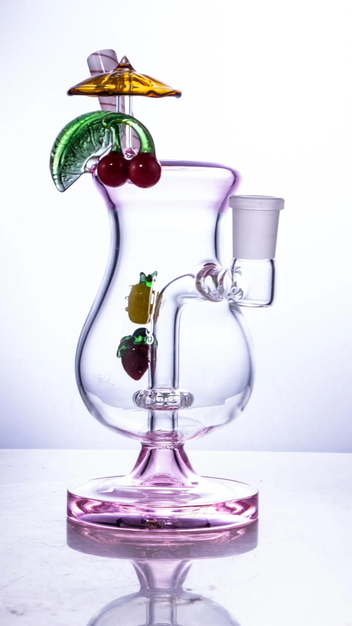Hawaiian Holiday Style Lovely Unique Styling Wine Glass Shape Glass Water Pipes on The New Hot Sale