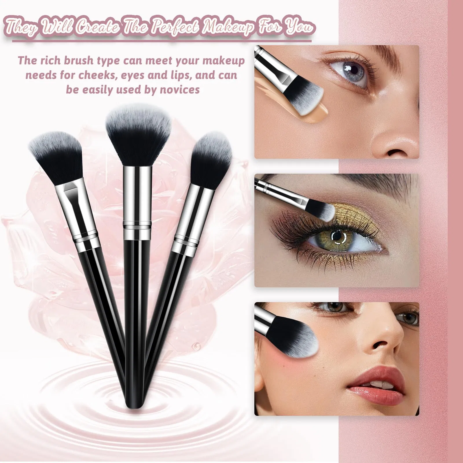 Makeup Brush Set, Premium Synthetic 14 PCS