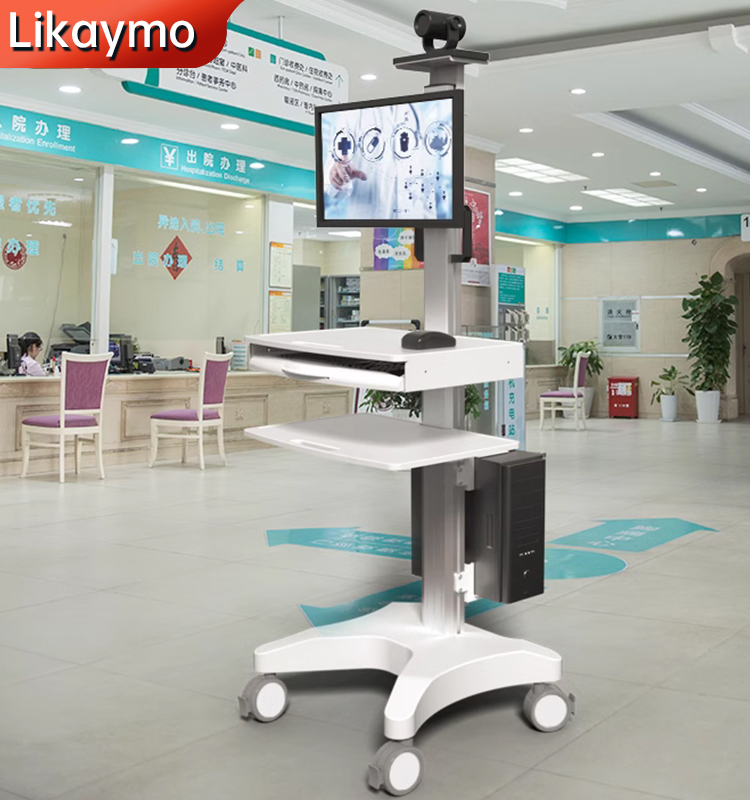 Medical Monitor Cart Telemedicine Terminals Mobile Workstation Cart