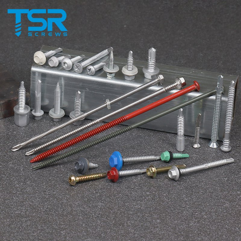 Саморез кровельный Teks с резиновой шайбой RAL 7015