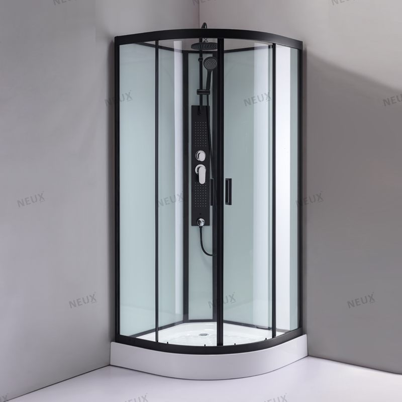 Tempered Glass Easy Installation Corner Bathroom Sector Sliding Door Shower Room