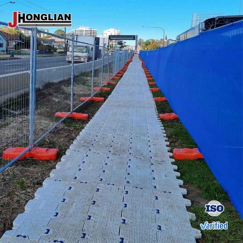 PVC Coated Temporary Fence - Green/Black UV Protection