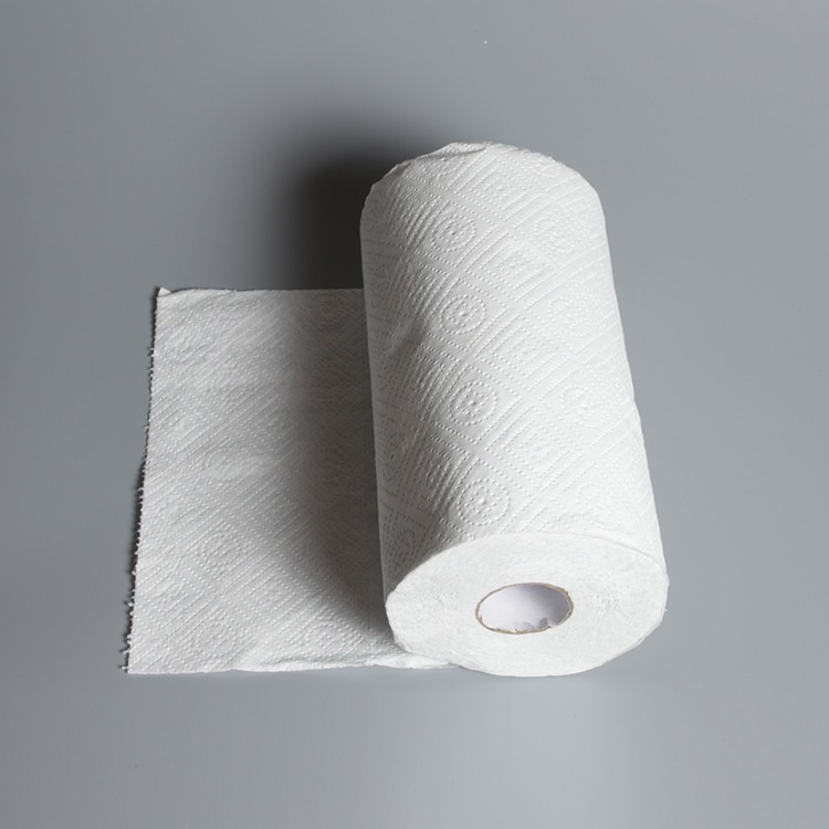 FSC Certified Plastic-Free White/Natural Color Bamboo Kitchen Paper Towel Roll