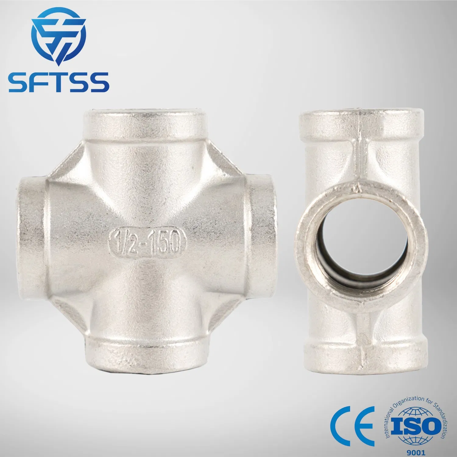 Premium Stainless Steel Cross Connector with Female End for Durability