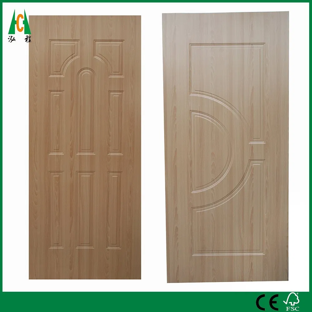 Moulde Door Skin with Natural or Engineered Wood Veneer