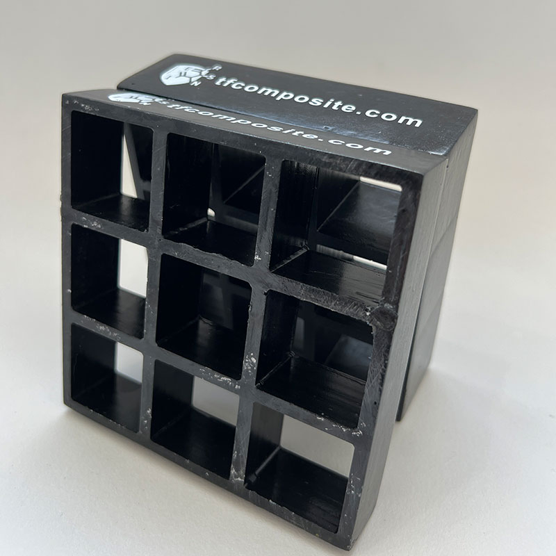 GRP Mesh Grating Black Concave Smooth Gritted Mirco Mesh Corrosion-Resistant Fiberglass Mesh Grating