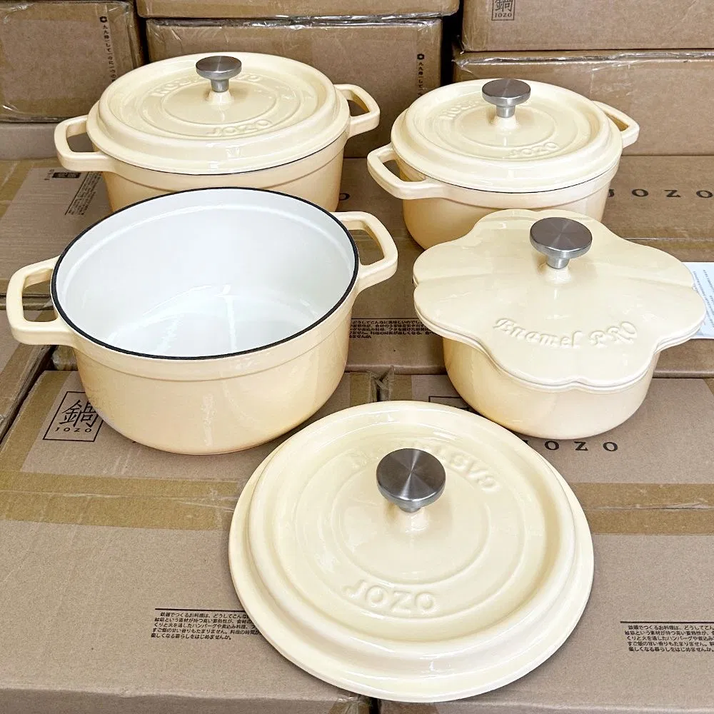 Эмалированная кастрюля-жаровня 3л, чугунная