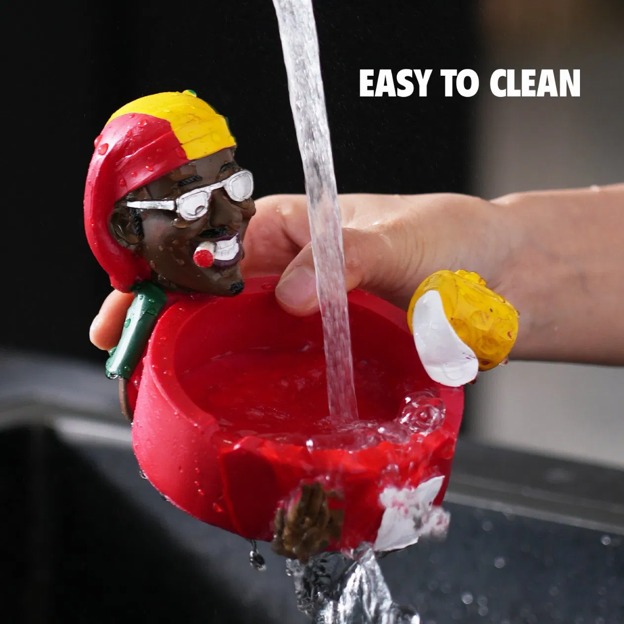 Custom Design Jamaican Handmade Shape Cigar Portable Colorful Resin Ashtray