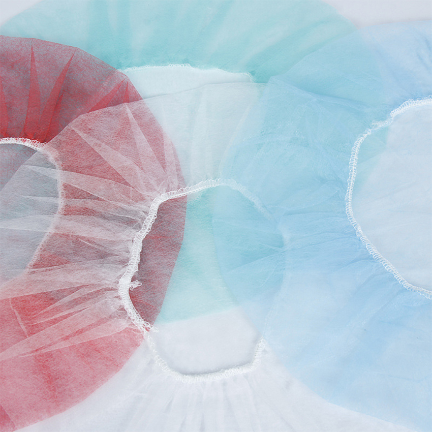 High Quality Disposable Breathable Dustproof PP Nonwoven Round Hairnet Cap En 13688