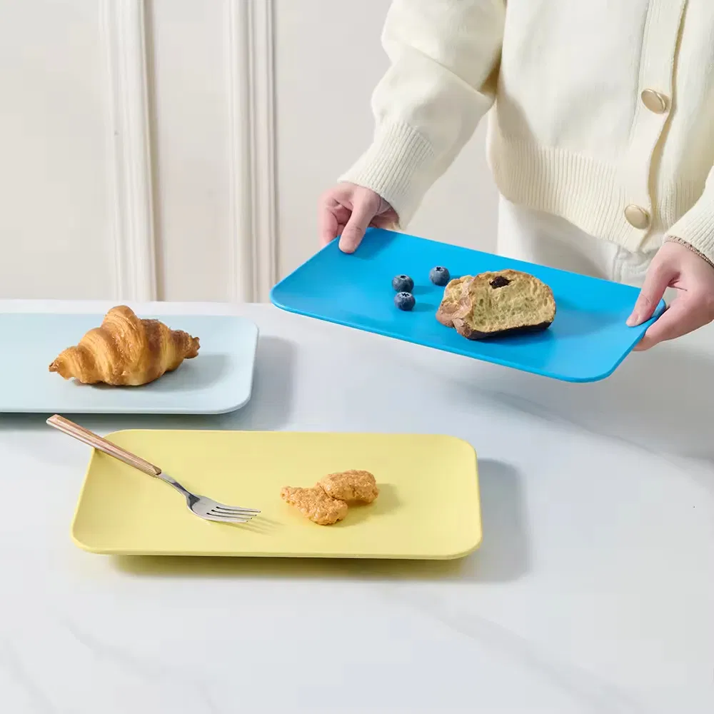 Custom Small Foodgrade Kitchen Microweable Plastic RPET Food Serving Tray