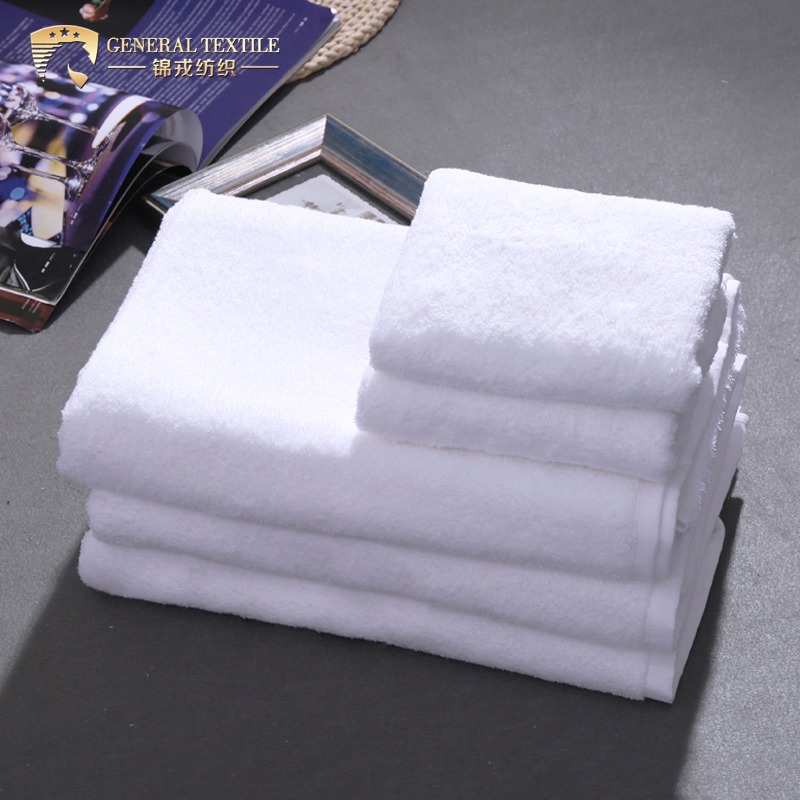 Elegant Diamond Band Woven Design Towels for Boutique Hotel Bathrooms