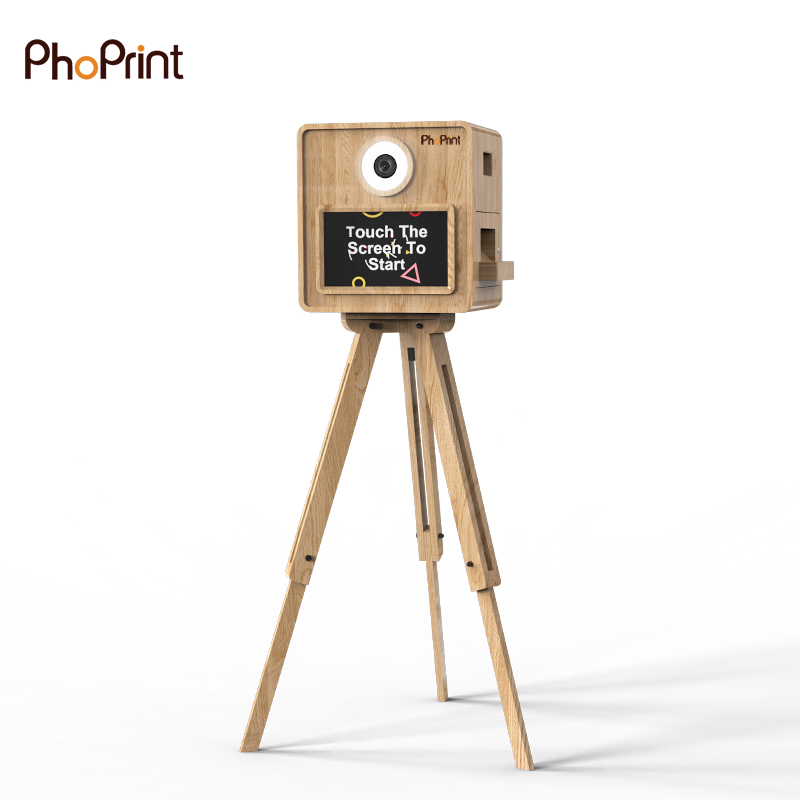 Party Photo Booth Instant Print Vintage Wedding Wooden DSLR Photo Booth