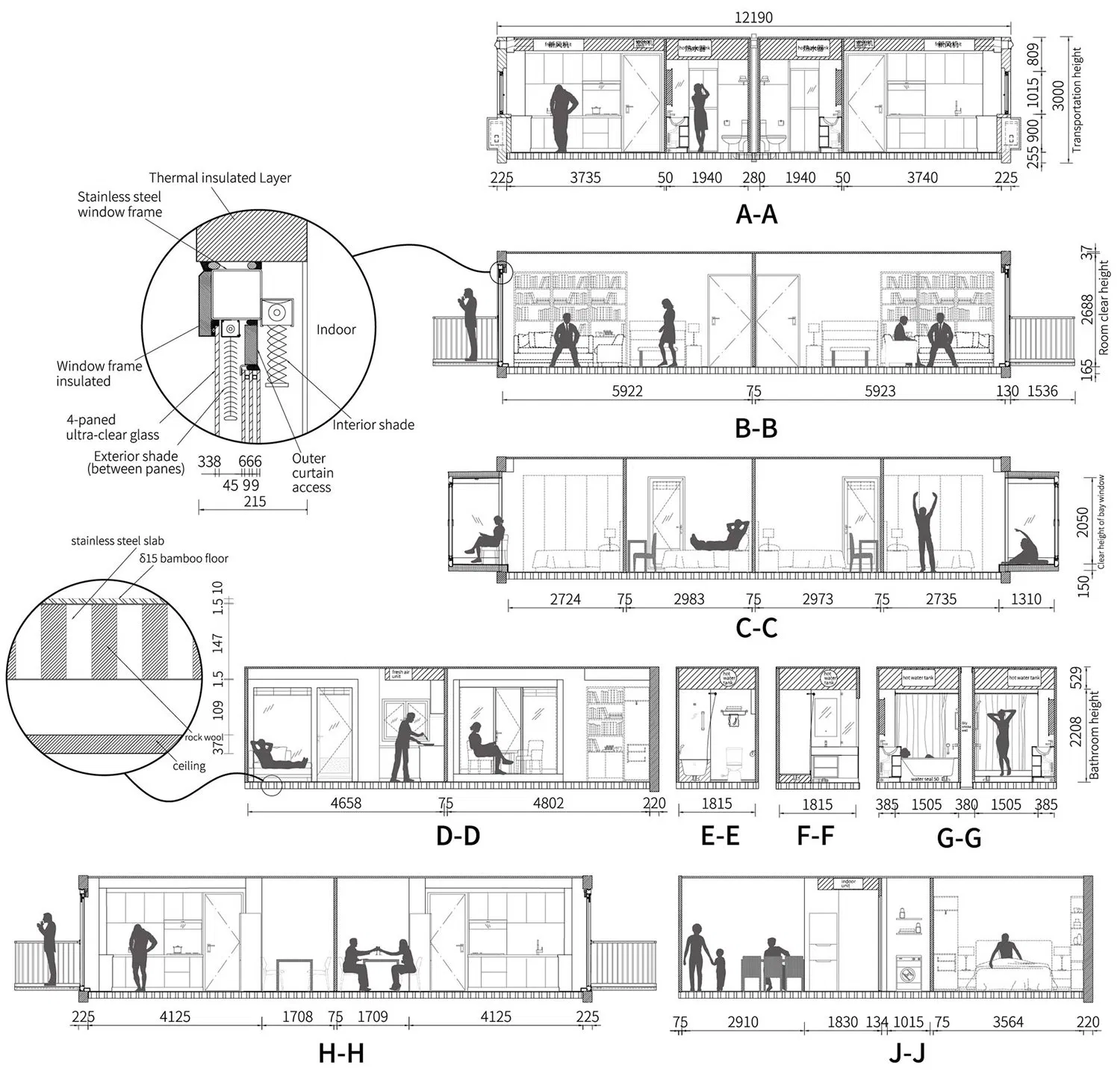 Fast Setup Stainless Steel Building Apartment Medium Small Size Apartment or Studio MID-Rise or High-Rise Tailored Construction Ssb60 Earthquake Proof Resistant