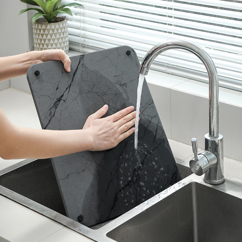 Marble Design Bowl Dish Cup Knife Fork Quickly Absorption Drying Diatomite Stone Home Mat Placemat