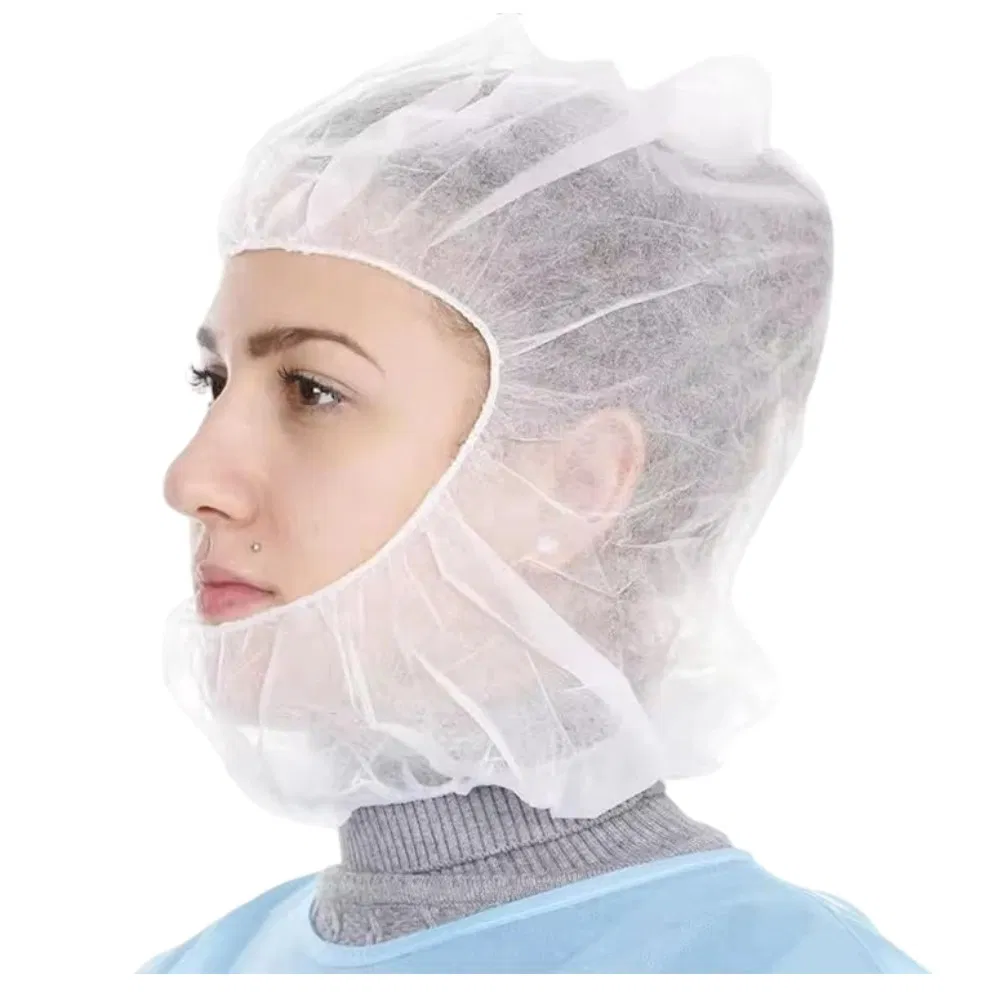 Non-Woven Polypropylene Disposable Balaclava Hairnets Caps for Food Processing Hygiene