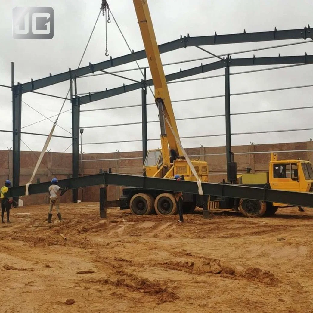 Steel Prefabricated H Beams Columns Structure Building with Insulation Materials