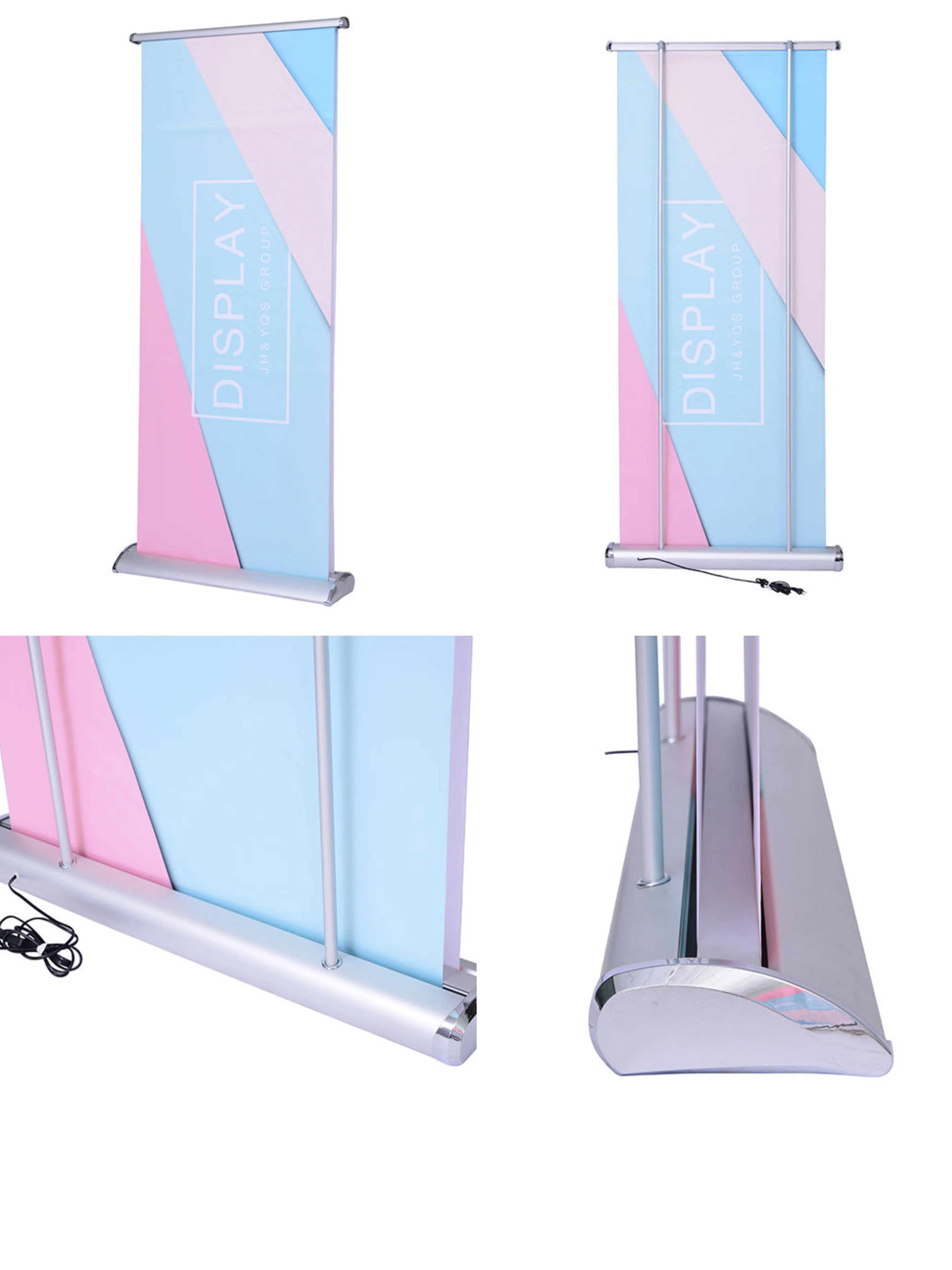 Electric Portable Digital Retractable Wide Base Roll up Banner Stand Display with Custom Design Manufacturing
