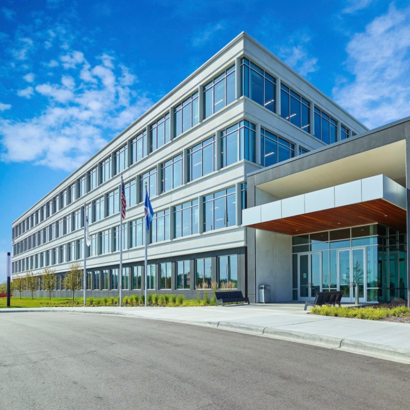 Exterior Triple Glass Stick Frame Aluminum Glass Curtain Wall Systems