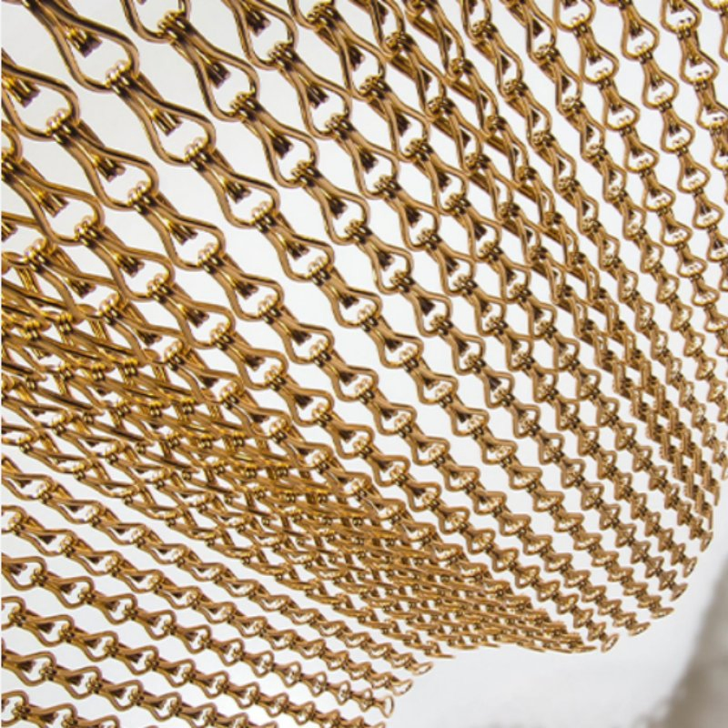 Decorative Double Hook Chain Link Curtain Aluminum Alloy Chain Link Curtain Chain Link Mesh Curtain