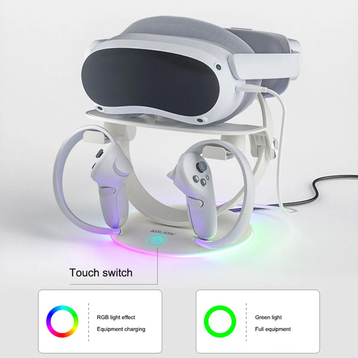 Подставка Aolion для VR-шлемов Oculus Quest 2, PS5 с RGB-подсветкой
