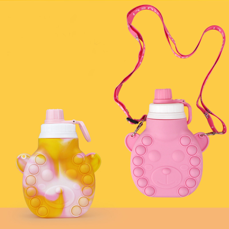 Детская складная силиконовая бутылка для воды