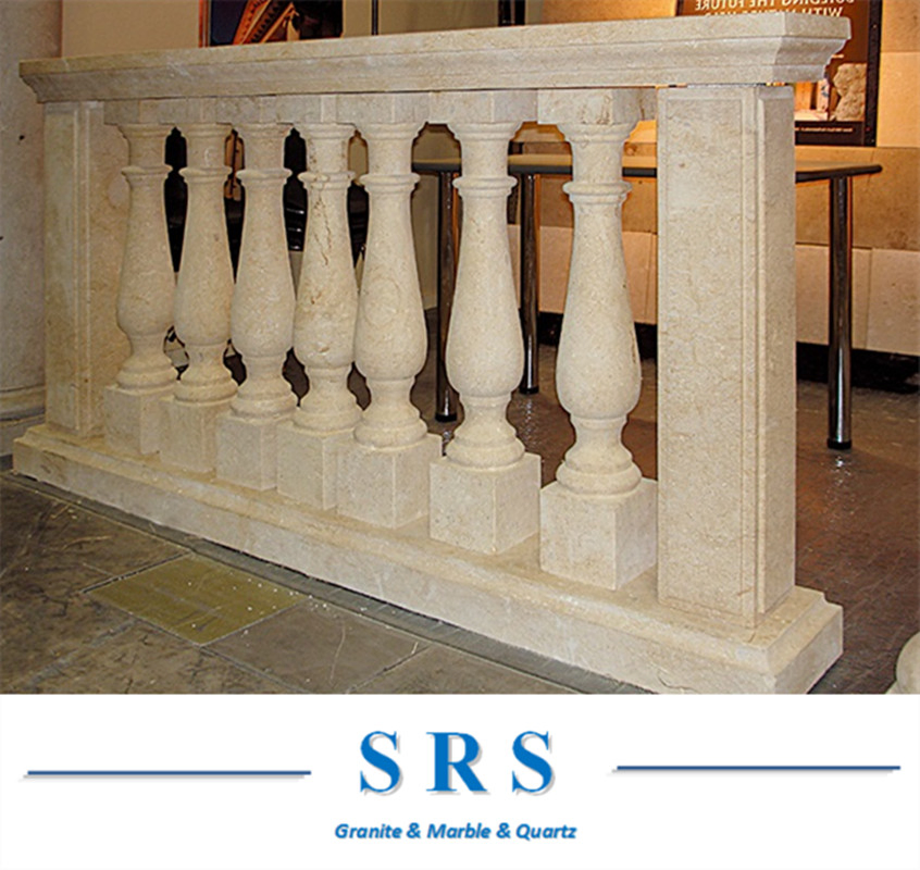 Natural Marble Granite Baluster Column Pillar Stone Column Pillar for Indoor/Outdoor Stair Decoration/Building