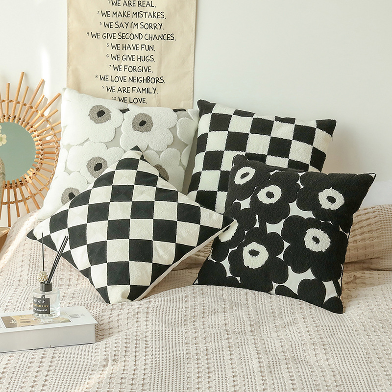 Decorative Embroidery Floor Throw Pillow Covers for Couch Pillow Case