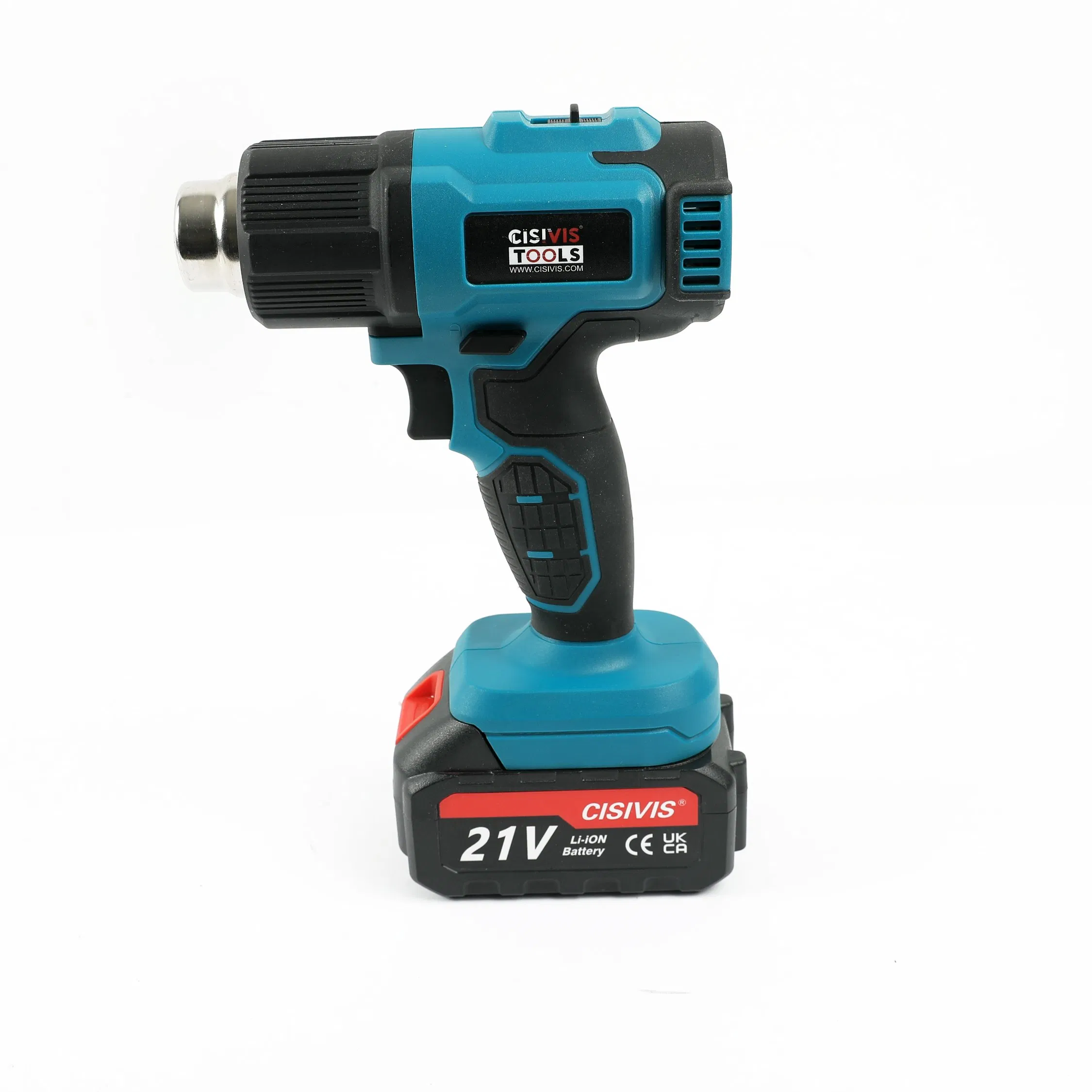 Cisivis Distribute Price 21V Brushed Hot Air Gun Shrink Wrap Mobile Repair 300W Cordless Heat Gun with Nozzle
