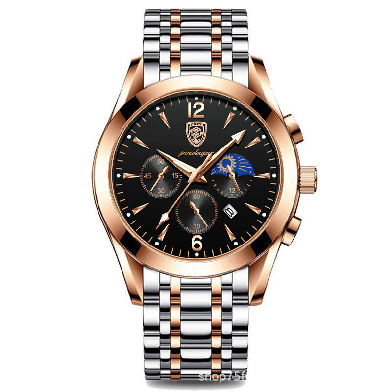 Bodage New Waterproof Luminous Men's Watch Student Belt Quartz Watch