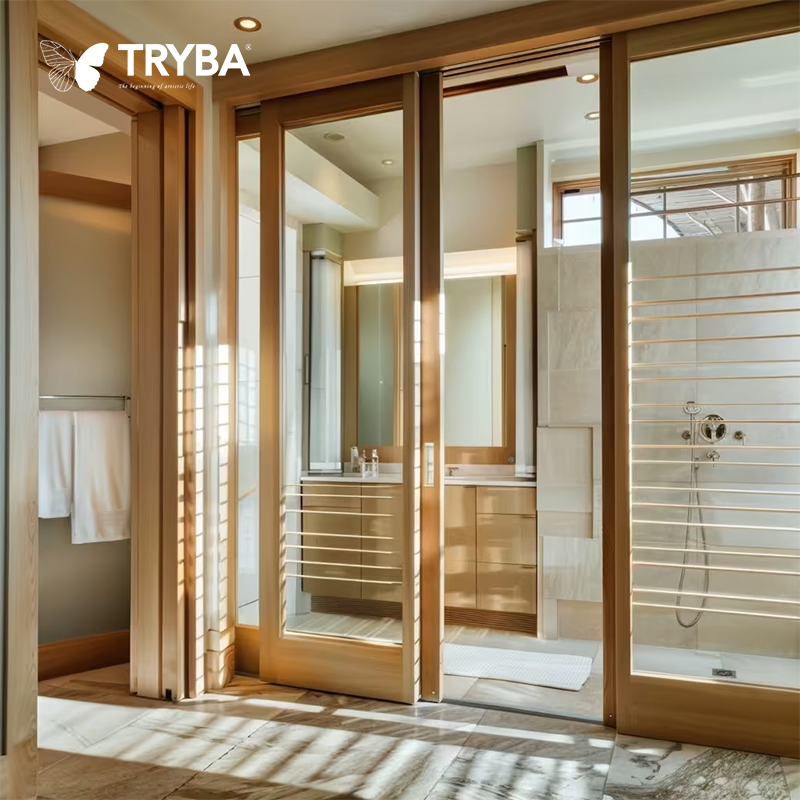 Double Entrance Gate Security Exterior Design Balcony Kitchen Glass PVC UPVC Folding Sliding Door