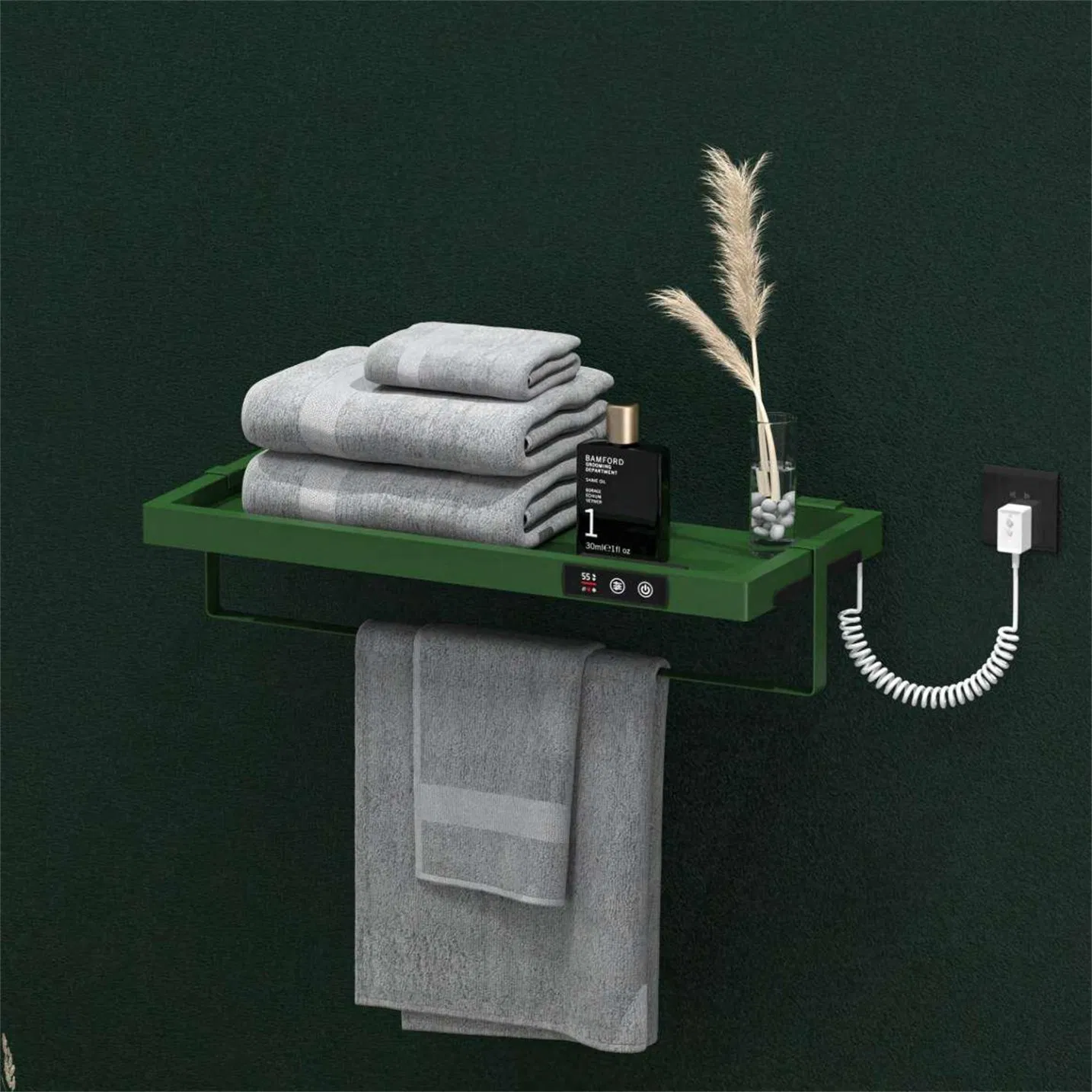 Bathroom Accessories Electric Heated Towel Rack Bathroom Hardware Set