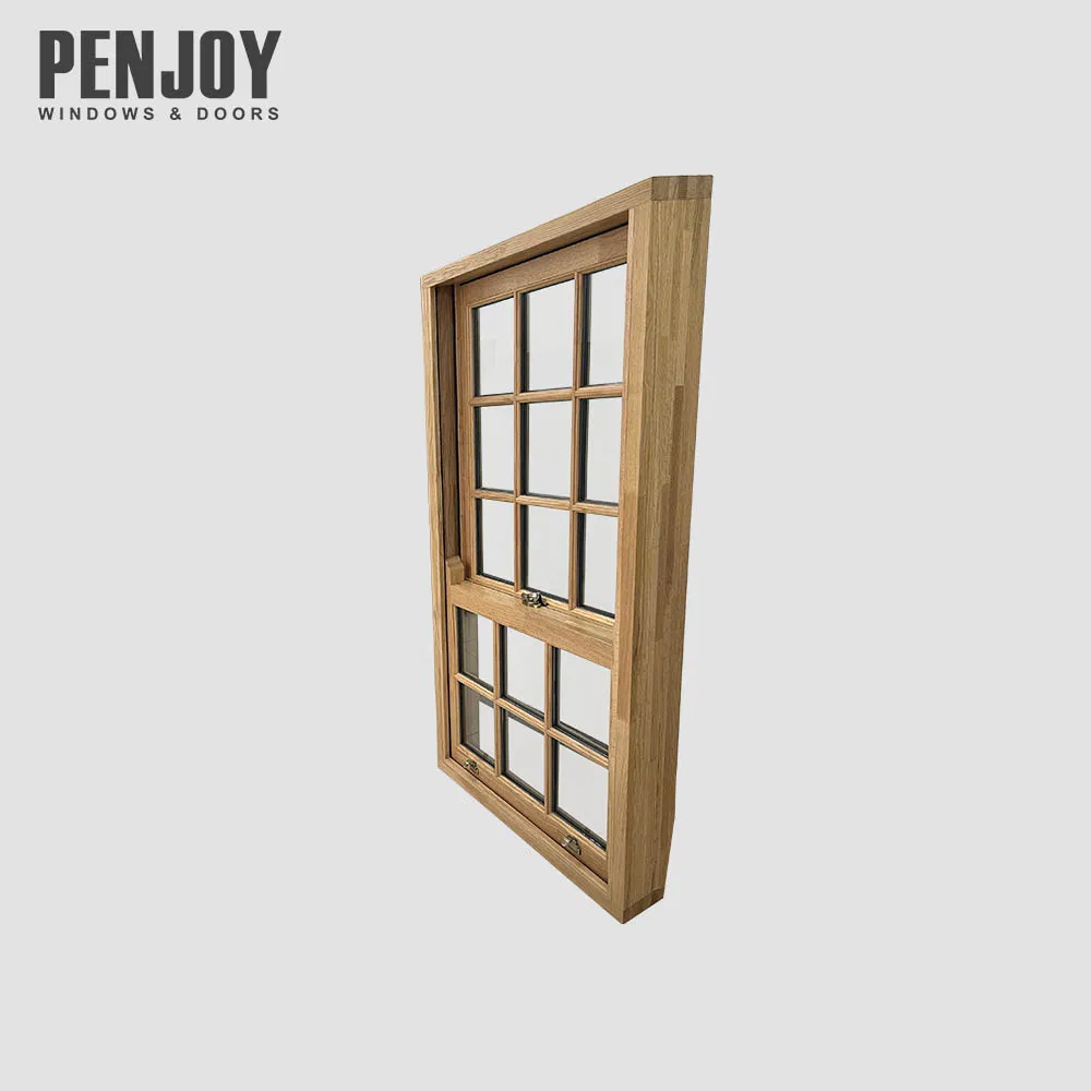 Penjoy Customized Windows Aluminum Clad Wood Single Hung Windows