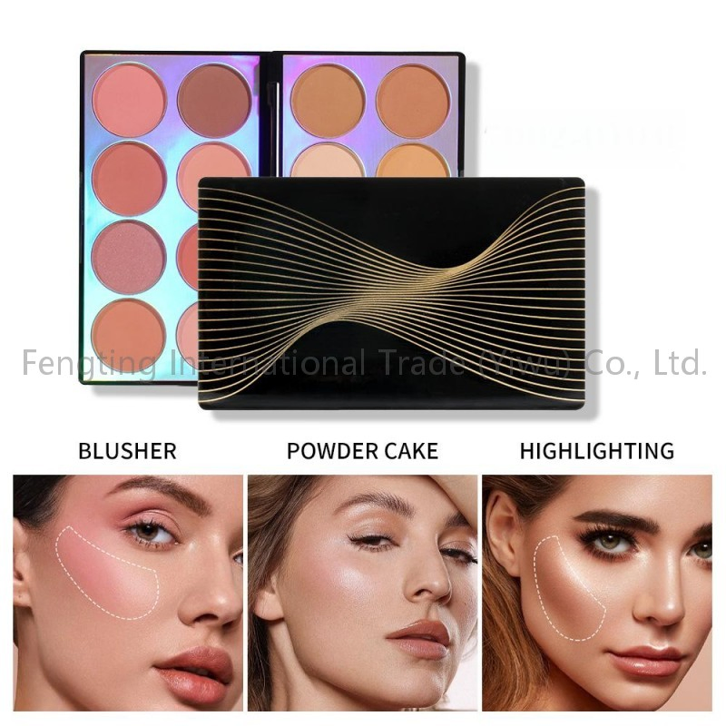 Private Label Creamy Blusher Waterproof Custom Make up Artist Palette 16 Color Face Blush Palette