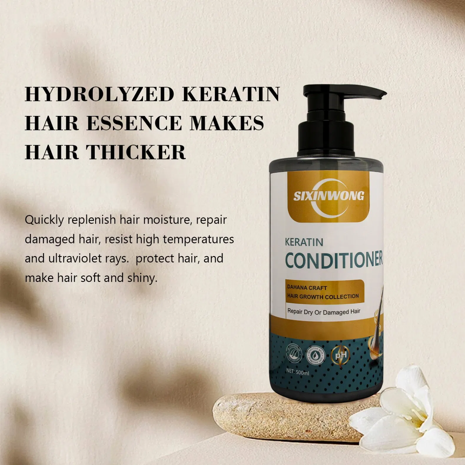 Beauty Cosmetics 500ml Silky and Supple for All Hair Types Keratin Conditioner