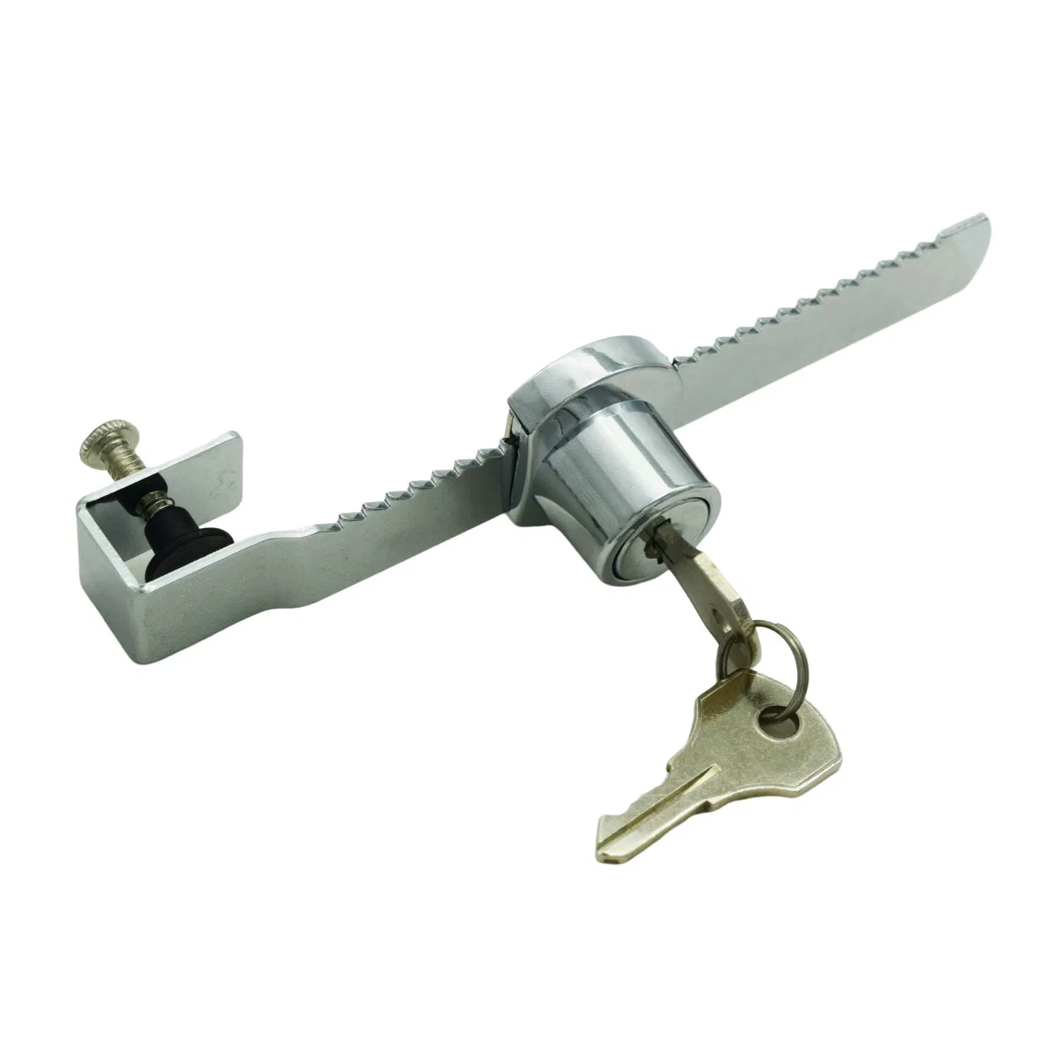 High Quality Glass Cabinet Door Locks with Chrome Finish Security Keayed Alike Showcase Sliding Glass Door Ratchet Lock