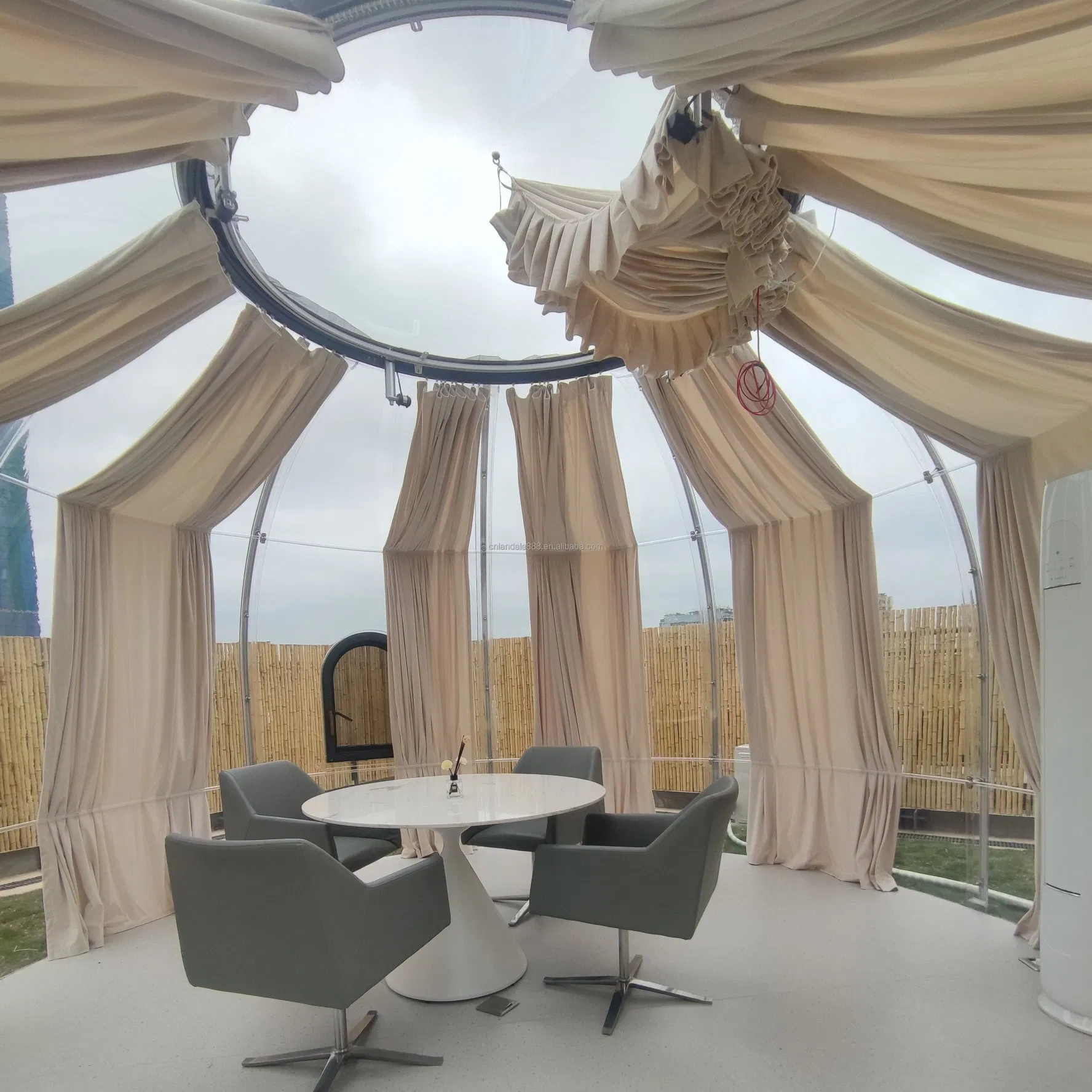 Waterproof Metal Frame Polycarbonate Transparent House Geodesic Yurt Outdoor Activities