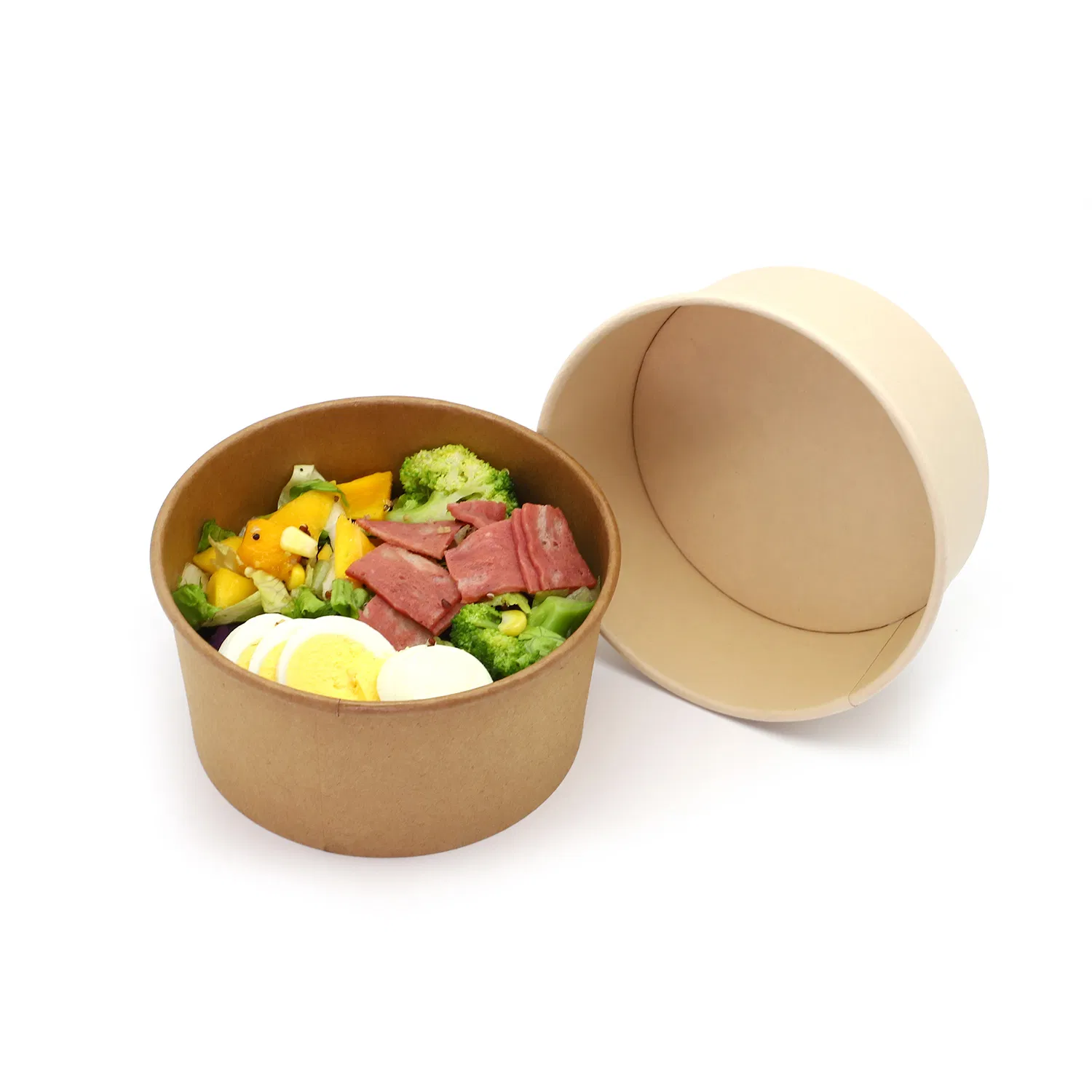 Compostable Disposable Biodegradable Hot Soup Bowl/Salad Bowl with Pet Lid