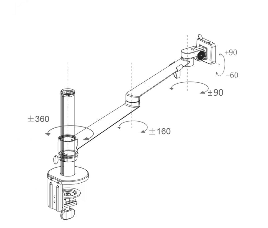 Кронштейн для монитора настольный, регулируемый