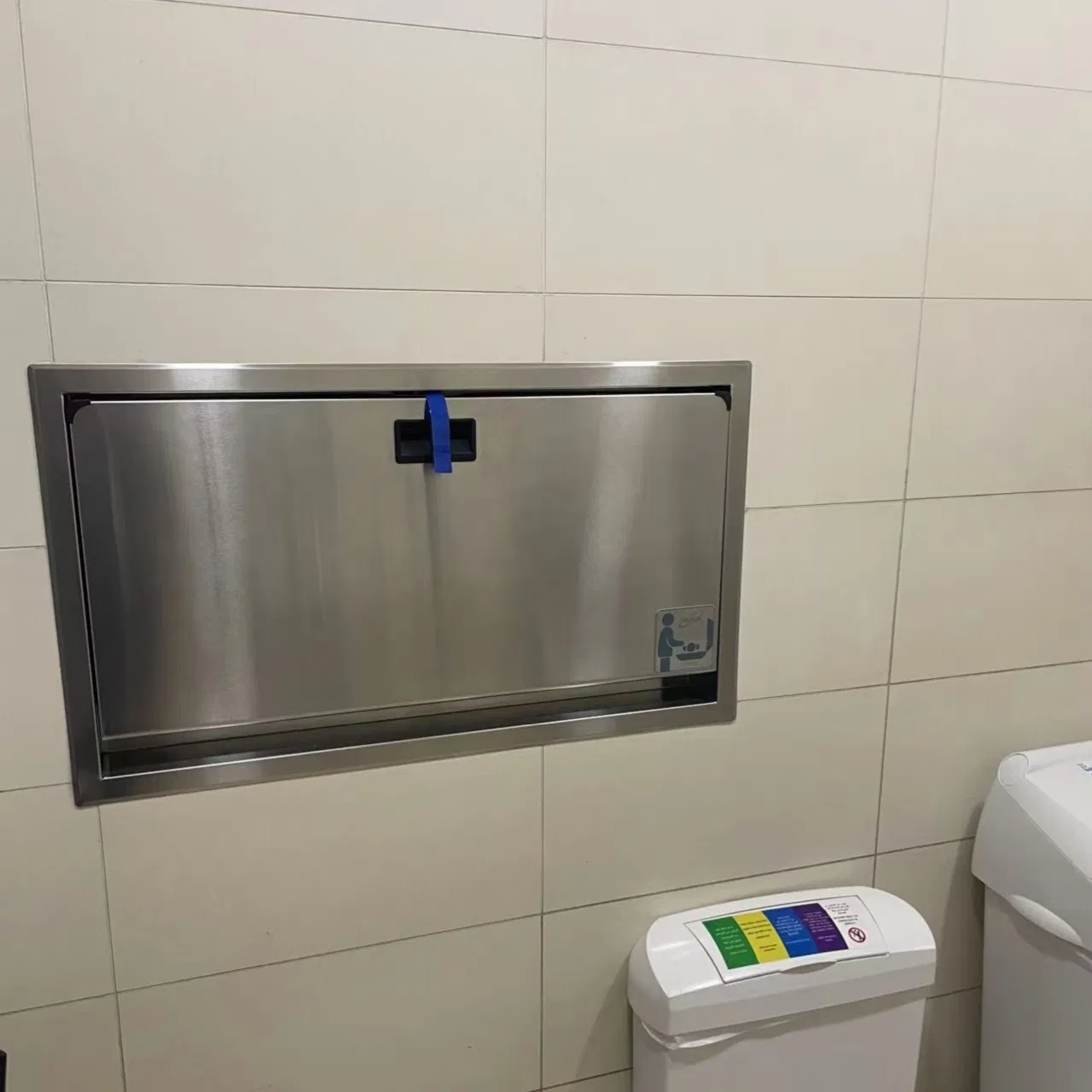 Ss Satin Matt Finish Recessed Baby Changing Station